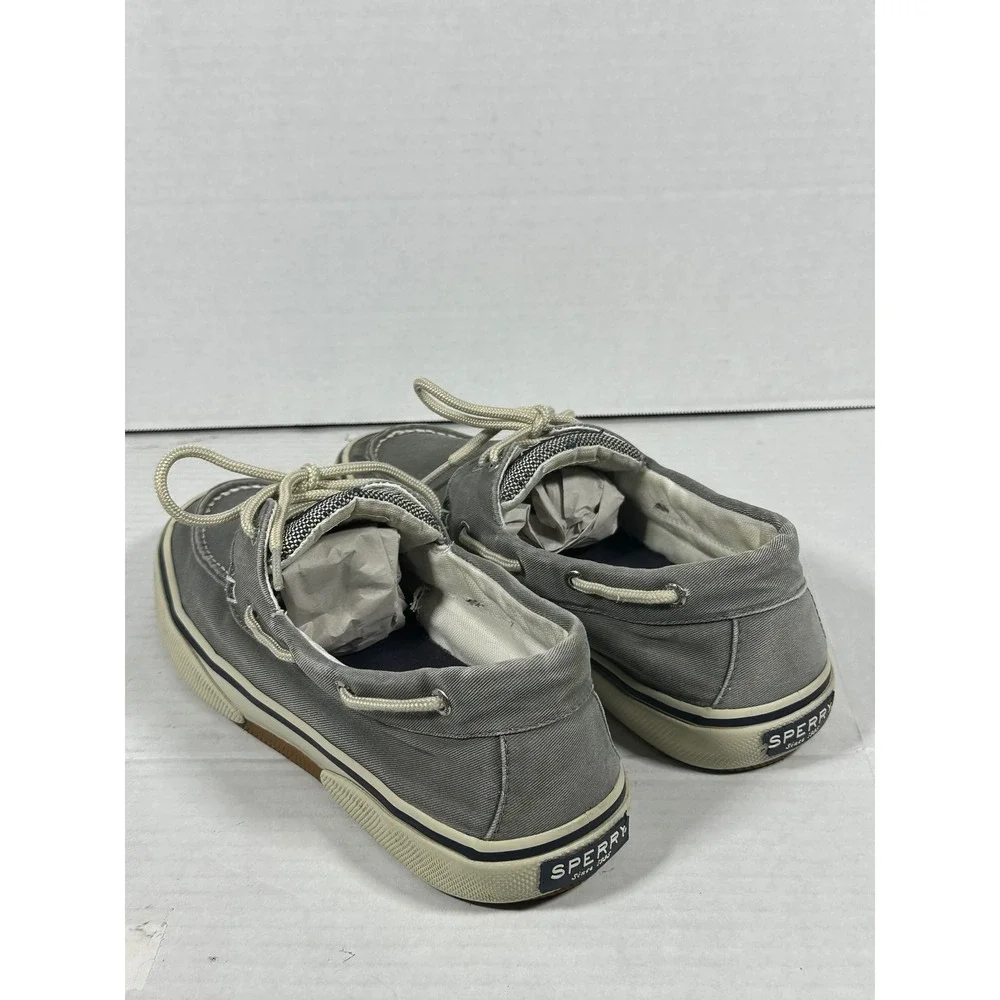 Sperry Bahama II Mens Grey Canvas Boat‎ Shoes Sneakers 0772830 Size 10.5